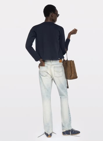 Cardigan boutonné uni en coton bio ZADIG&VOLTAIRE Bleu